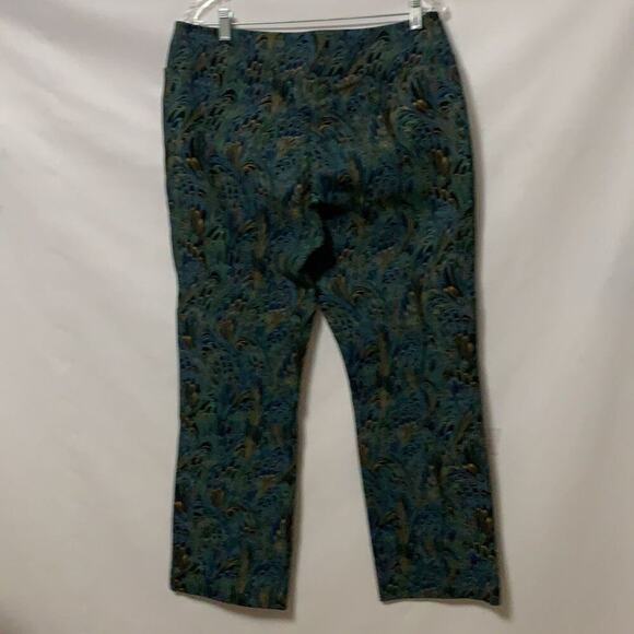 SOFT SURROUNDINGS MARBLED PEACOCK PRINT PANTS SIZE PXL‎ - Picture 3 of 8